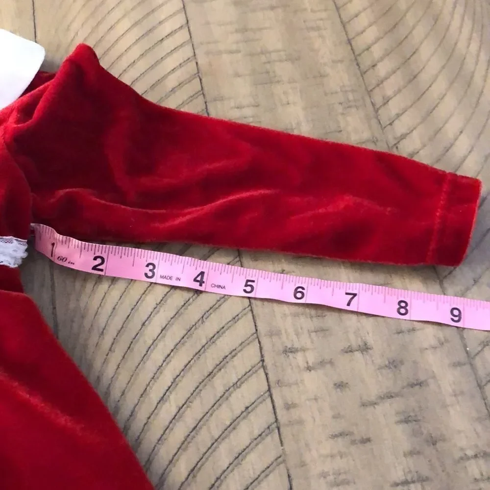 Vintage Sophie Rose 🌹 Velour Tie Back Dress 👗 with Lace Trim, satin collar,